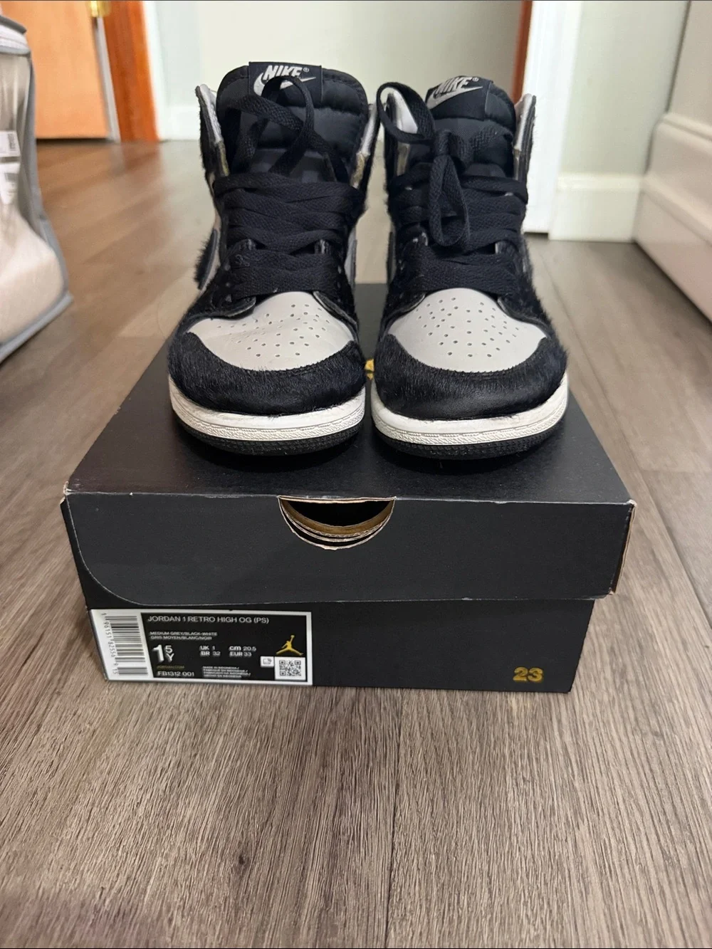 Nike Kids Black & Gray High-Top Sneakers